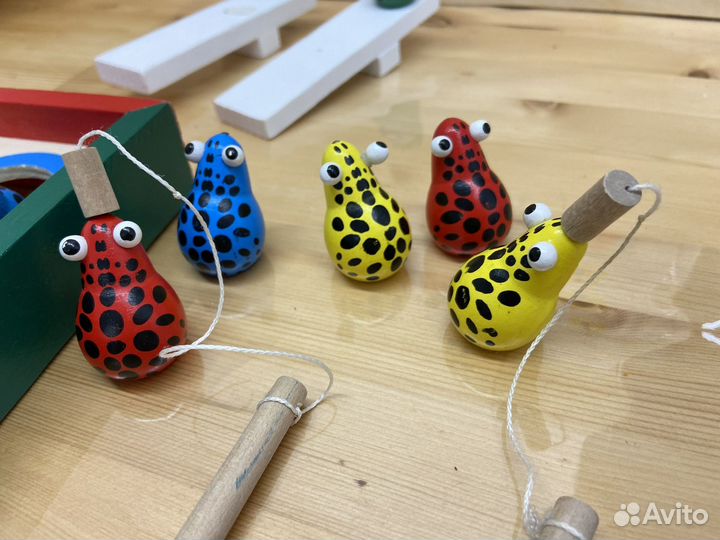 Развивающая игра рыбалка деревянная