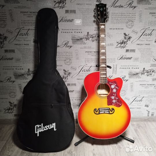 Гитара Gibson J200 Chery электроакустика