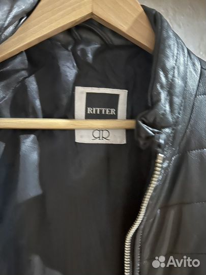 Кожаная куртка мужская 52 54