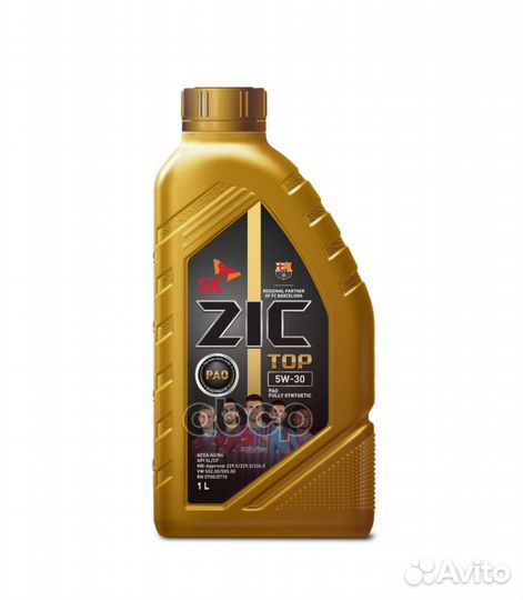 Масло моторное синтетическое ZIC TOP 5W30, 1л
