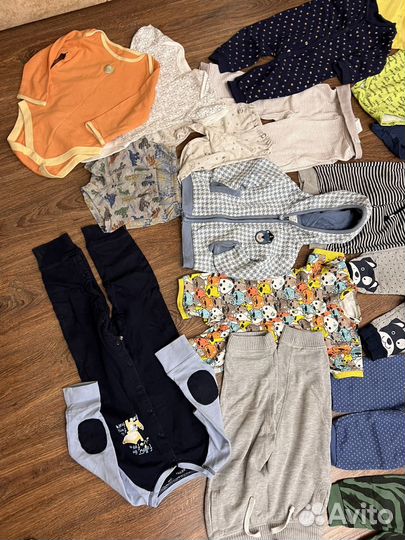 Вещи пакетом на мальчика 74 80 86