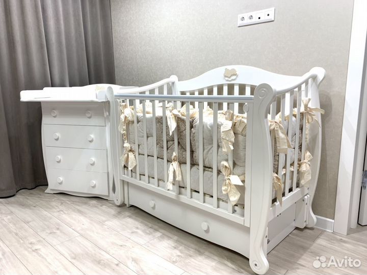 Комплект постельного +бортики в кроватку+ одеяло к