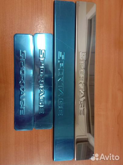 Накладки на пороги Kia Sportage 4 (нержавейка)