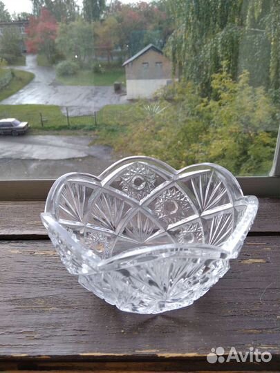 Ваза для фруктов хрусталь