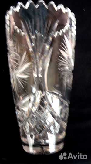 Винтажная хрустальная ваза для цветов Bohemia 70-е