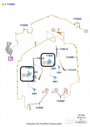 Моторчик стеклоочестителя дворников Ford Transit
