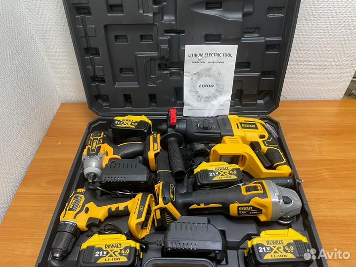 Аккумуляторный набор dewalt 4 в 1