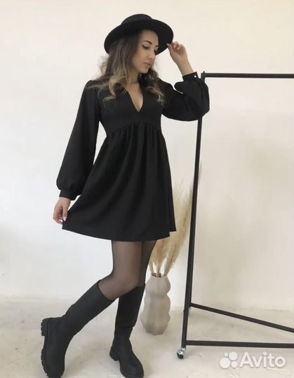 Черное платье, хоть на работу, хоть нет