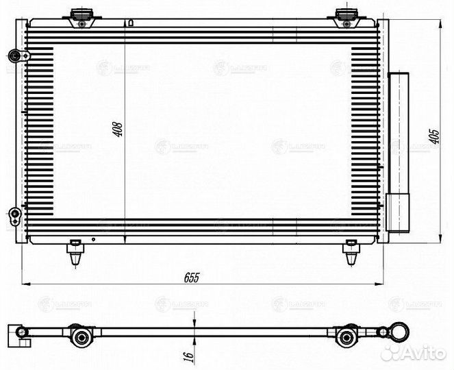 Радиатор кондиционера Лифан Солано 08