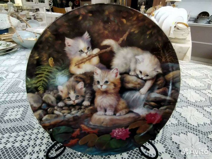 Винтаж: Весёлые тарелки с милыми котятами Kahla