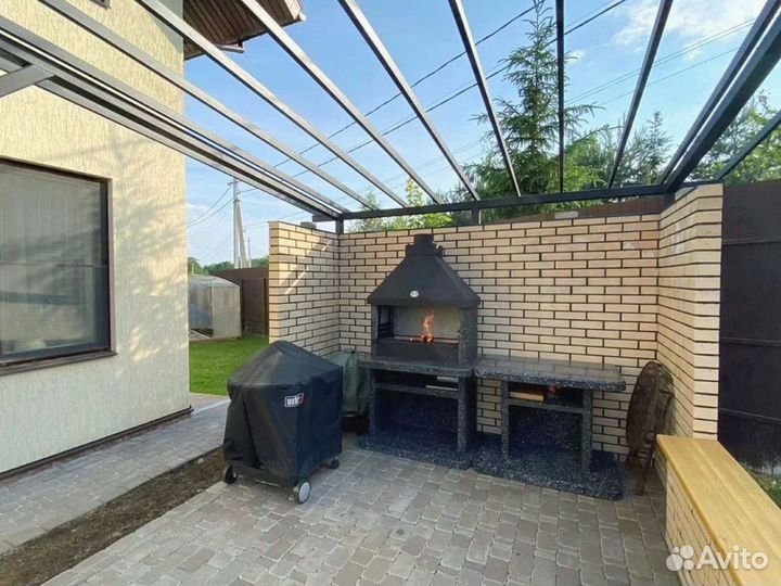 Модульная печь барбекю,модуль под казан