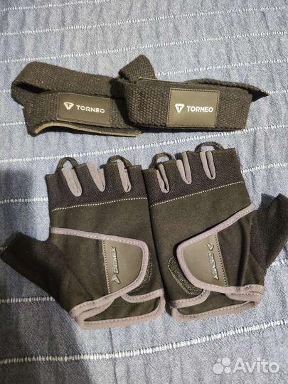 Перчатки для фитнеса+лямки