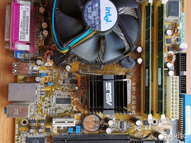 Материнская плата Asus P5GZ-MX с процессором+RAM
