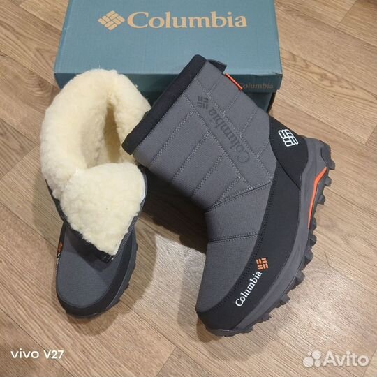 Дутики мужские зимние Columbia gore-tex Новые grey