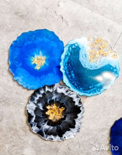 Подстаканник ручной работы из эпоксидной смолы