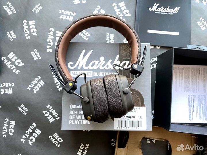 Marshall major 3 bluetooth коричневые #новые