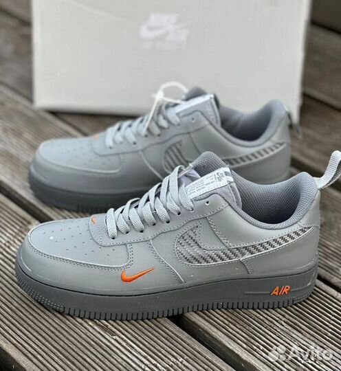 Nike air force 1 серые 2 разм. 45