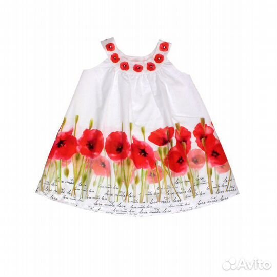 LoveMadeLove Платье белое с принтом 