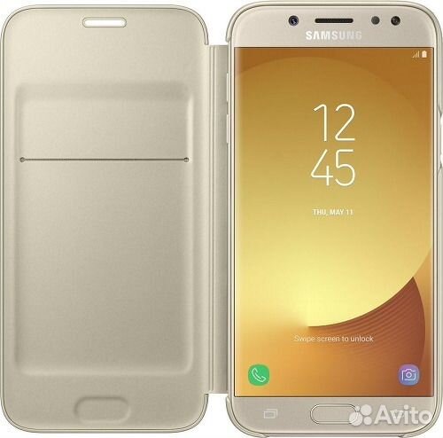 Оригинальный Чехол на samsung J5 (2017) Золотистый