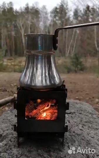 Мини печь походная разборная щепочница новая