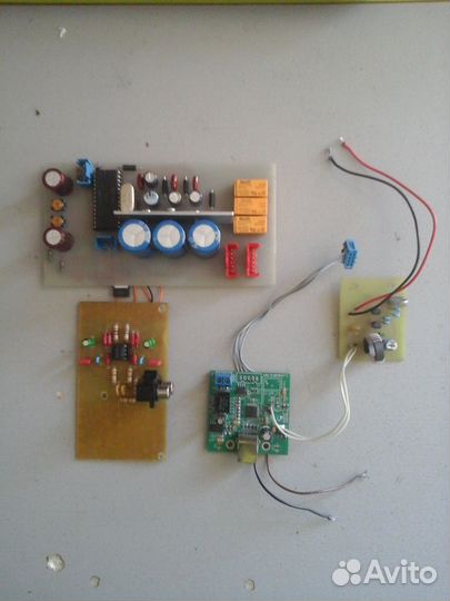 Плата с TDA1541+выхлоп+конвертор usb-i2s+OSC+тс