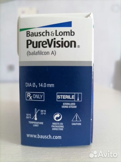 Линзы контактные Pure Vision D - 2.25, R 8.6