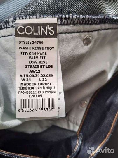 Джинсы colins jeans новые размер 34