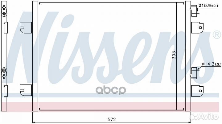 94673 Конденсер renault megane 1.4-2.0/1.9 DCi