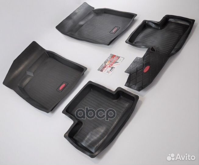 Коврики салона резина черный Daewoo Nexia 2008