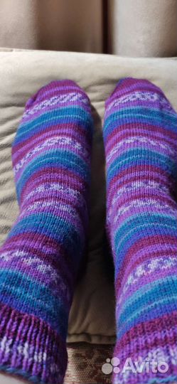 Носки вязаные шерстяные ручная работа