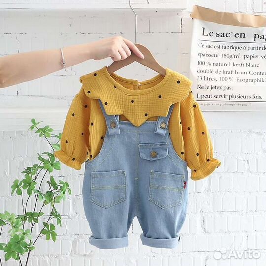 Детский костюм (комбинезон + кофта) 90-110см