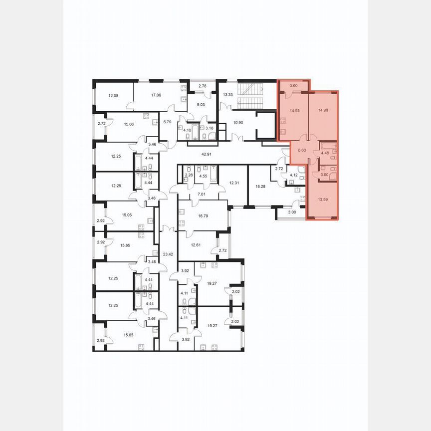2-к. квартира, 58,5 м², 5/9 эт.