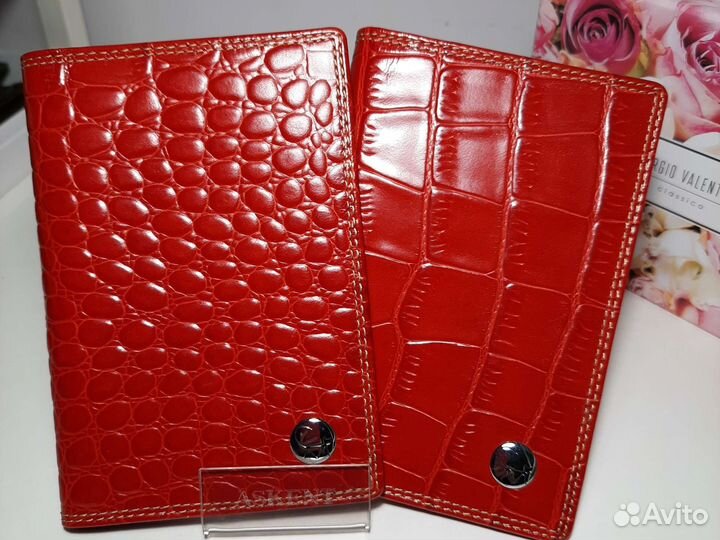 Обложка для документов паспорта натуральная кожа