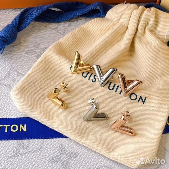 Серьги louis vuitton премиум Луи Виттон