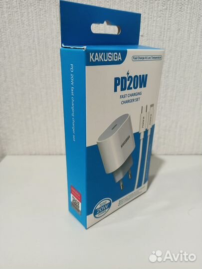 Быстрая зарядка для iPhone PD 20W с кабелем