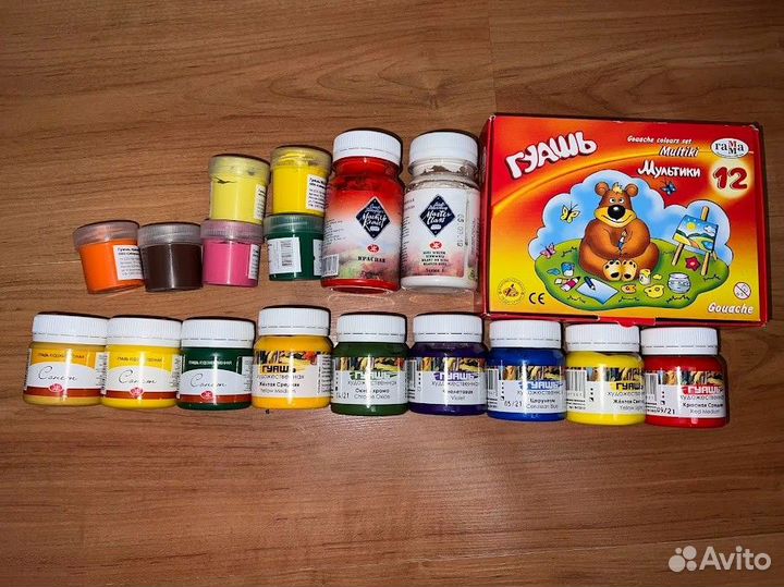 Краски(акрил, гуашь, акварель) и пастель
