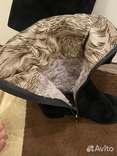 Ботфорты женские замшевые евро-зима