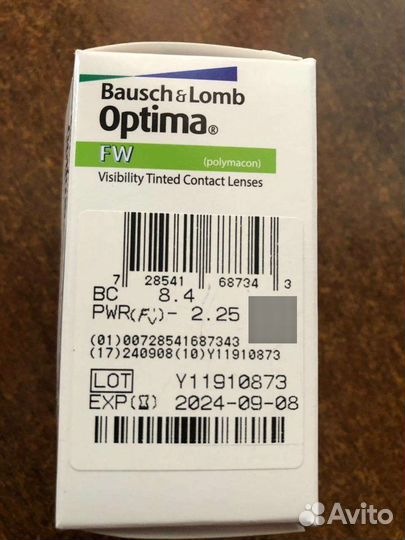 Линзы контактные для глаз Optima FM/Bausch + Lomb