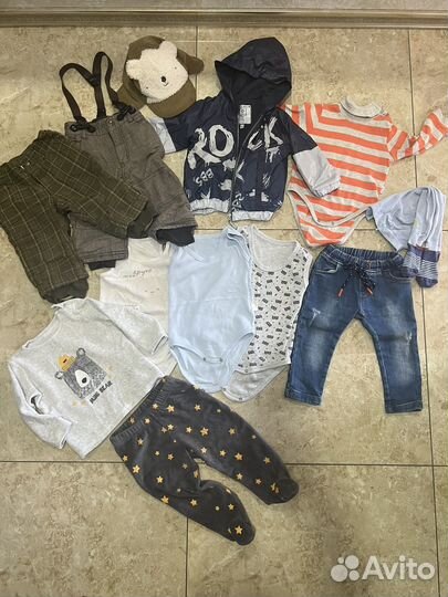 Пакет осенних вещей на мальчика 80-86 размер