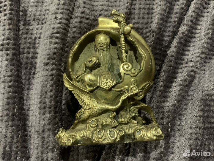 Шоусин бог статуэтка латунная