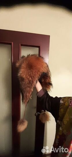 Шапка ушанка натуральный мех женская