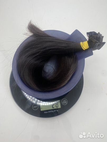 Волосы для наращивания натуральные на капсулах