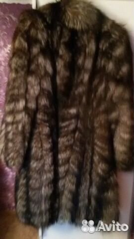 Шуба чернобурка