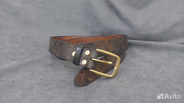 Кожаный ремень ручной работы под заказ