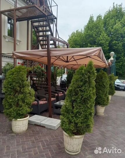 Зонты для дачи и сада на боковой опоре