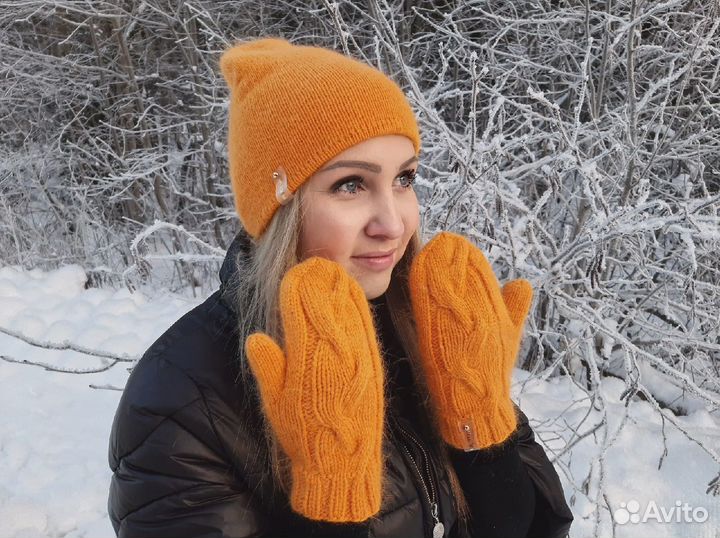 Шапка+варежки