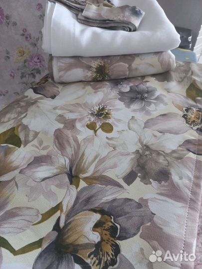 Новые шторы,тюль, подхваты. Высота 2.50