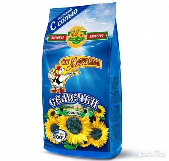 Семечки От Мартина Отборные с морской солью 200 г