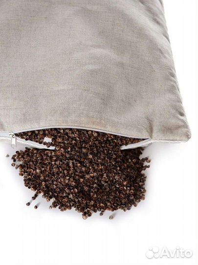 Подушка с гречневой лузгой (ортопедический эффект)