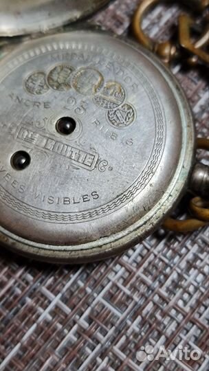 Антикварные серебряные часы boutte швейцария.19 в